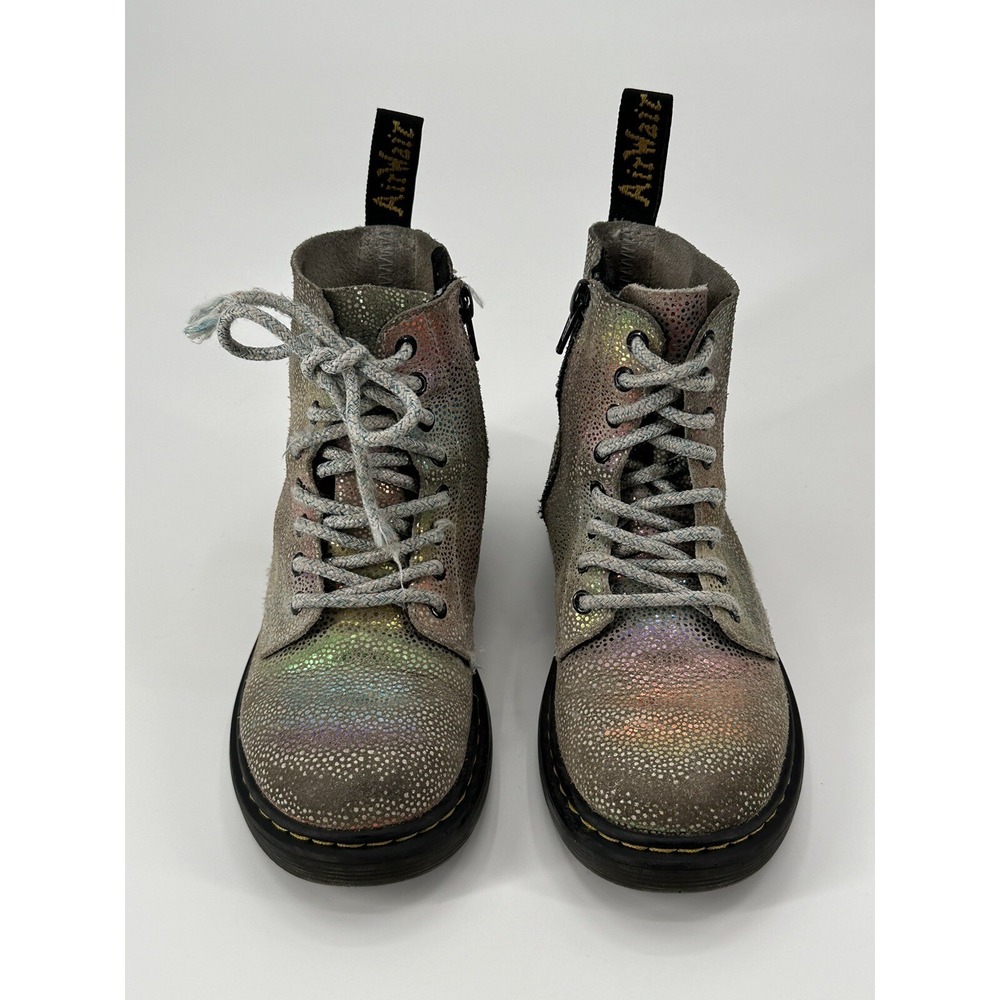 Dr. Martens 1460 Pascal J Rainbow Iridescent Metallic Zip Boots Girls Youth‎ 12 - Picture 2 of 15